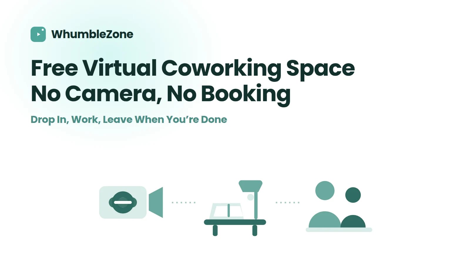 Eine ausgeschaltete Kamera, ein Schreibtisch mit Lampe und zwei Personen, für Coworking ohne Video Eine ausgeschaltete Kamera, ein Schreibtisch mit Lampe und zwei Personen, für Coworking ohne Video