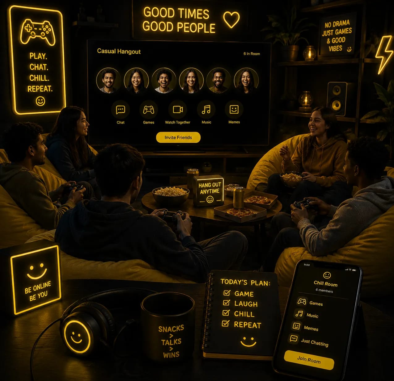 WhumbleZone YouTube watch party with real-time video sync and chat