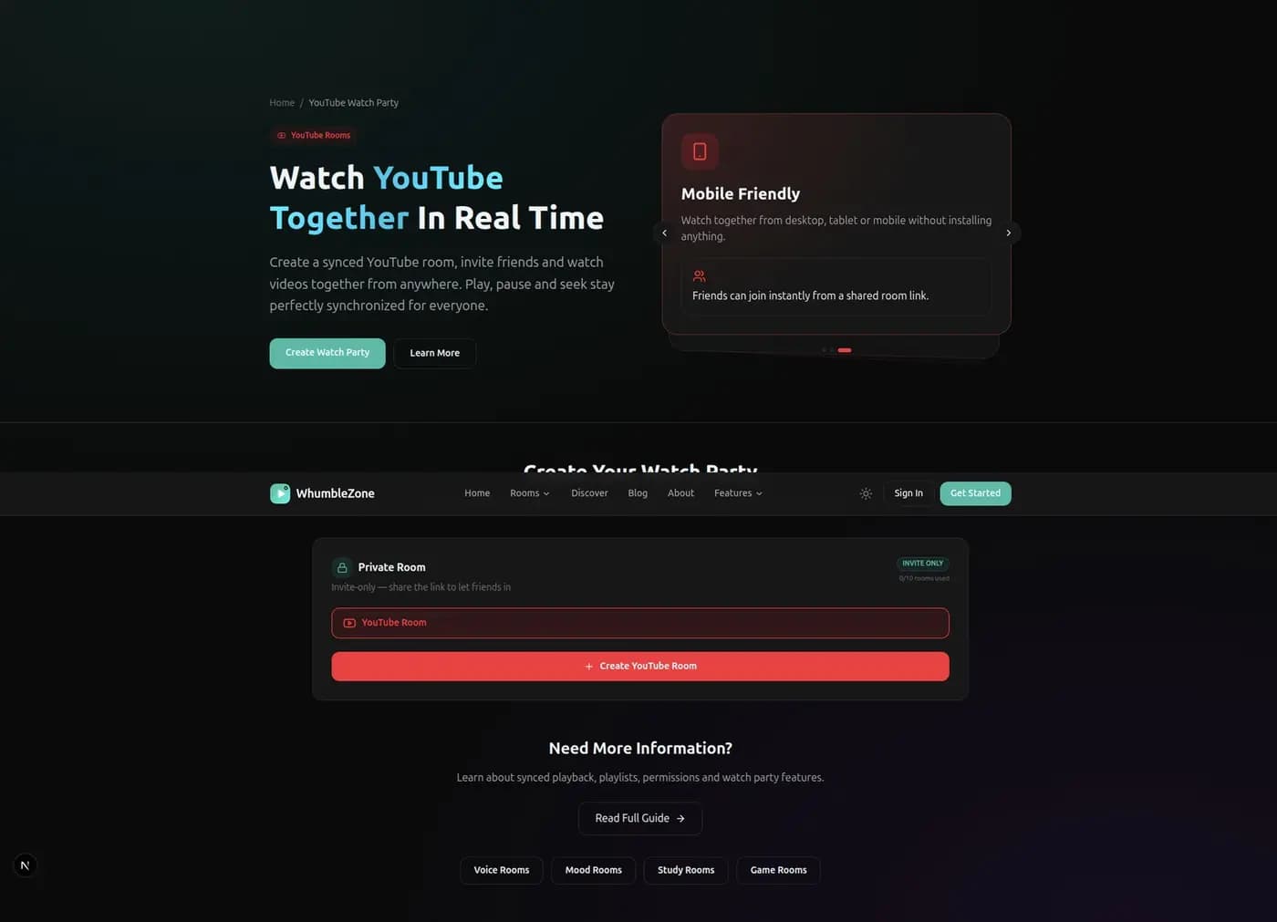 Virtual movie night setup with WhumbleZone watch party