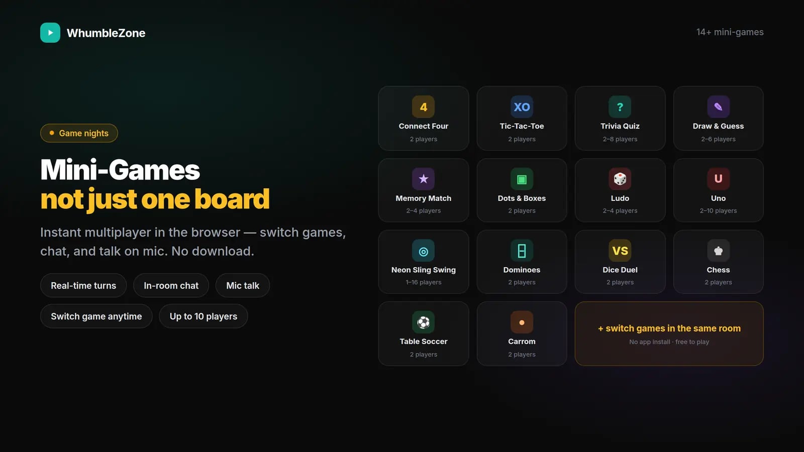 Free icebreaker games for virtual meetings — browser multiplayer warm-ups for Zoom, Teams, and Meet