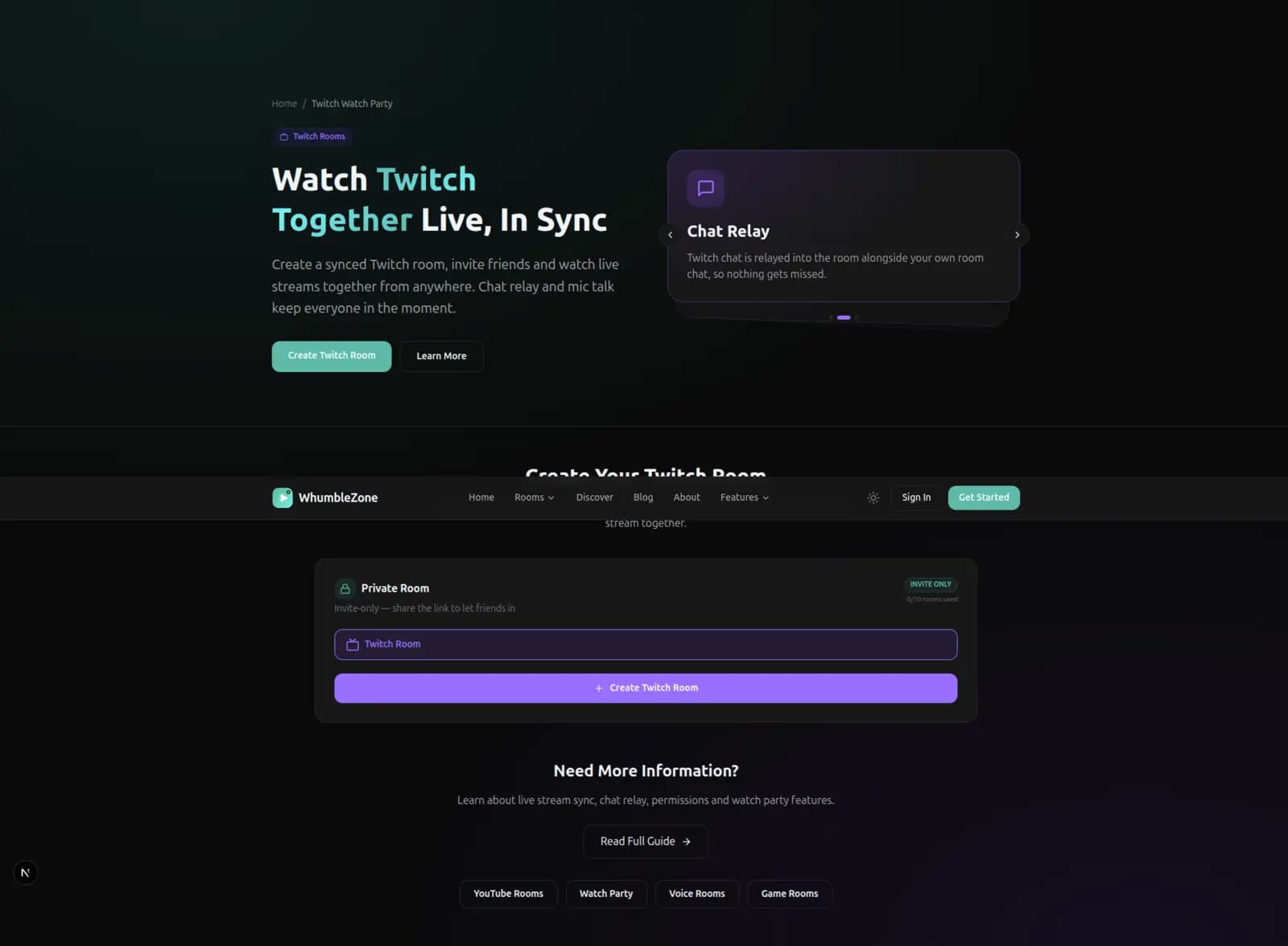 Watch Twitch streams together in sync with WhumbleZone Watch Twitch streams together in sync with WhumbleZone